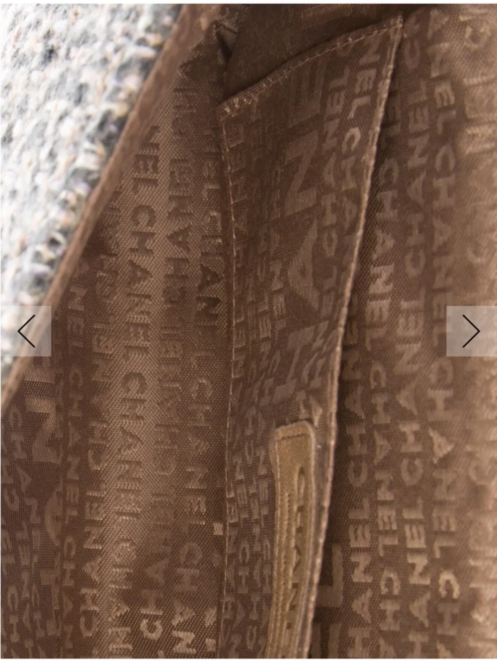 CHANEL Tweed Mini Flap Bag in Beige and Gray - Picture 5 of 5